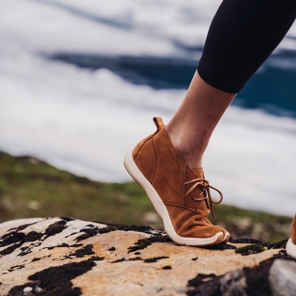 Pelluva NEW Women's Desert Boot Barefoot Shoes Tan Leather Lace Up- Size 9.5